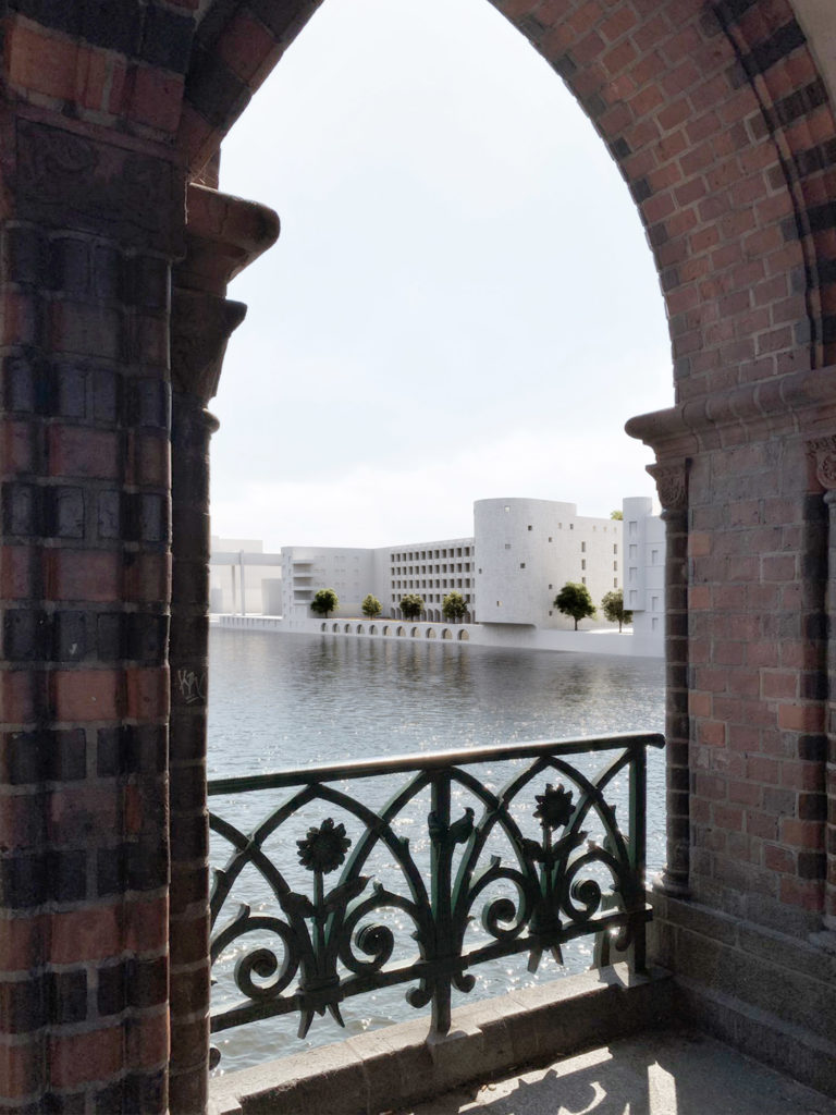 Architekturvisualisierung Sanatorium, Aussenperspektive, Constanze Fleischer